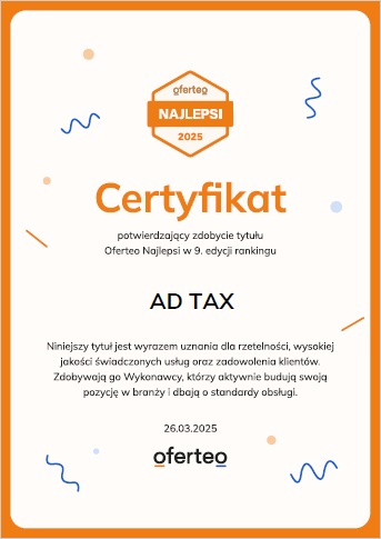 Najlepsi 2025 | oferteo.pl | Certyfikat